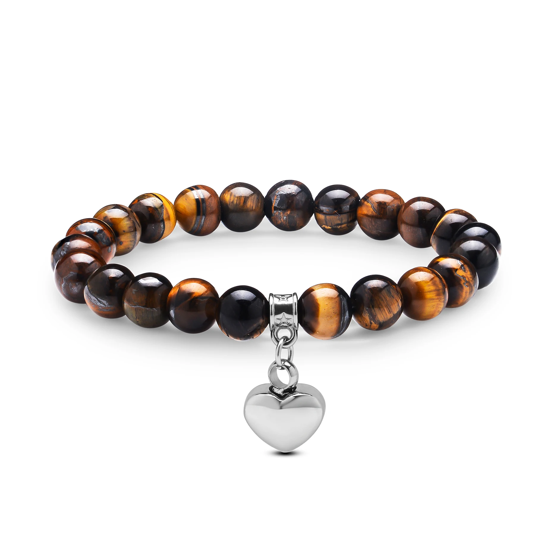 Herzförmiges Urnen-Armband aus Edelstahl mit türkisfarbenen Perlen, dehnbares Armband für Asche, Geschenk für Frauen – Detail 4