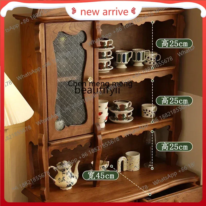 

SS new styleMedieval, Vintage Cherry Wood Side Cabinet Restaurant Kitchen Storage Cabinet Tea Cabinet ss 7486 ss 7486