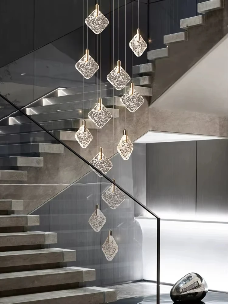 Crystal Ceiling Pendant Light for Living Room Bedroom Restaurant Duplex Staircase - Hanging Home Decor Lighting New Collection