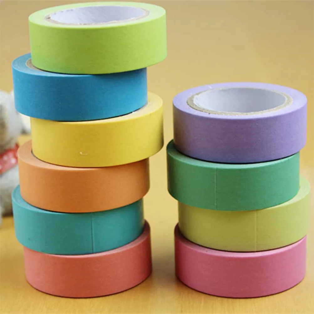 

Tearable Paper Decorative Craft Tape For Scrapbook Diy Planner Ornament Album Supplies Gift Wrapping Tape Colorful