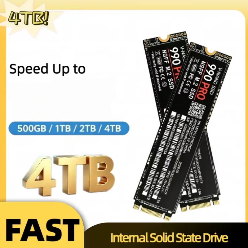 990 PRO M.2 2280 NGFF SSD, PCIe3.0,500GB/1TB/2TB/4TB High Speed Internal SSD for Laptop,Desktop PC Gaming Storage