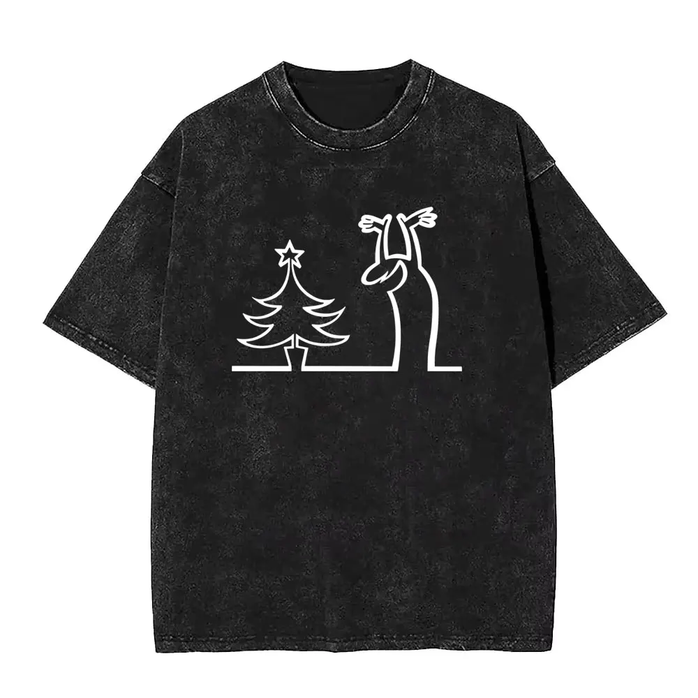 Washed Vintage Osvaldo Cavandoli La Linea Funny Graphic T-shirts Men Women Clothing Anime Oversized Short Sleeve Tops T Shirts