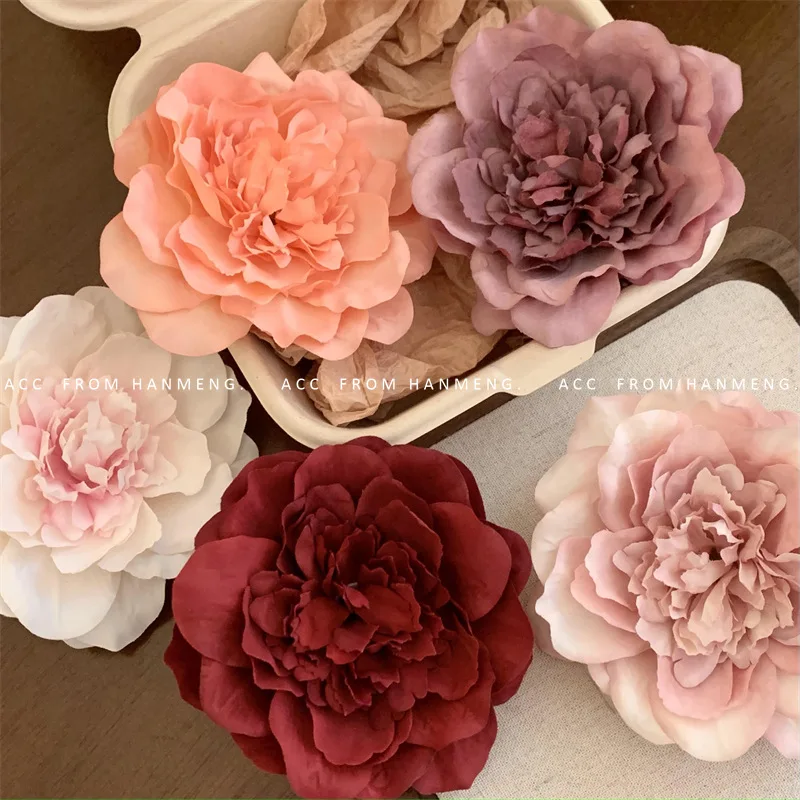 1Pcs Rose Flower Hairpin Women Bridal Wedding Party Hair Clips Big Rose Artificial Flower Hair Accessories Girls Barrettes 2024