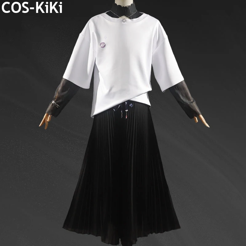 

COS-KiKi Vtuber Luxiem Nijisanji Uki Violeta New Clothes Game Suit Cosplay Costume Halloween Party Role Play Outfit Daydress