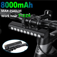 NEWBOLER 8000mAh Bicycle Light Front 2000LM Bike Light USB Type-C Charging MTB Road Cycling Lamp Bicycle Accessories