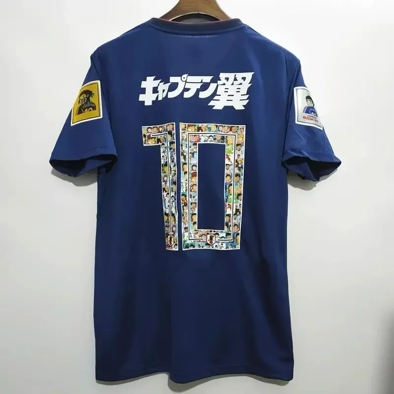 

Captain Tsubasa Football Clothing Sets JFA Tsubasa Ozora Blue Cartoon Printing Soccer Jersey Suit For Adult