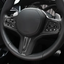 Painel de Fibra de Carbono Volante Decoração Tampa, Guarnição Fit para BMW 3, 4, 5, 6, 7Series, G20, G30, G32, G80, G02, F90, F98, X3M, x4M