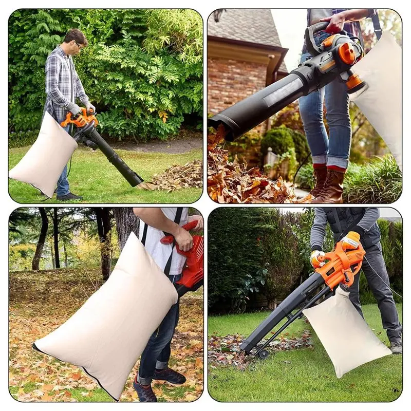 Y50A-For Mulcher Vacuum Compatible Replacement Bottom Debris Self-Unloading Bag Adjustable Leaf Series Zipper Storage Bag