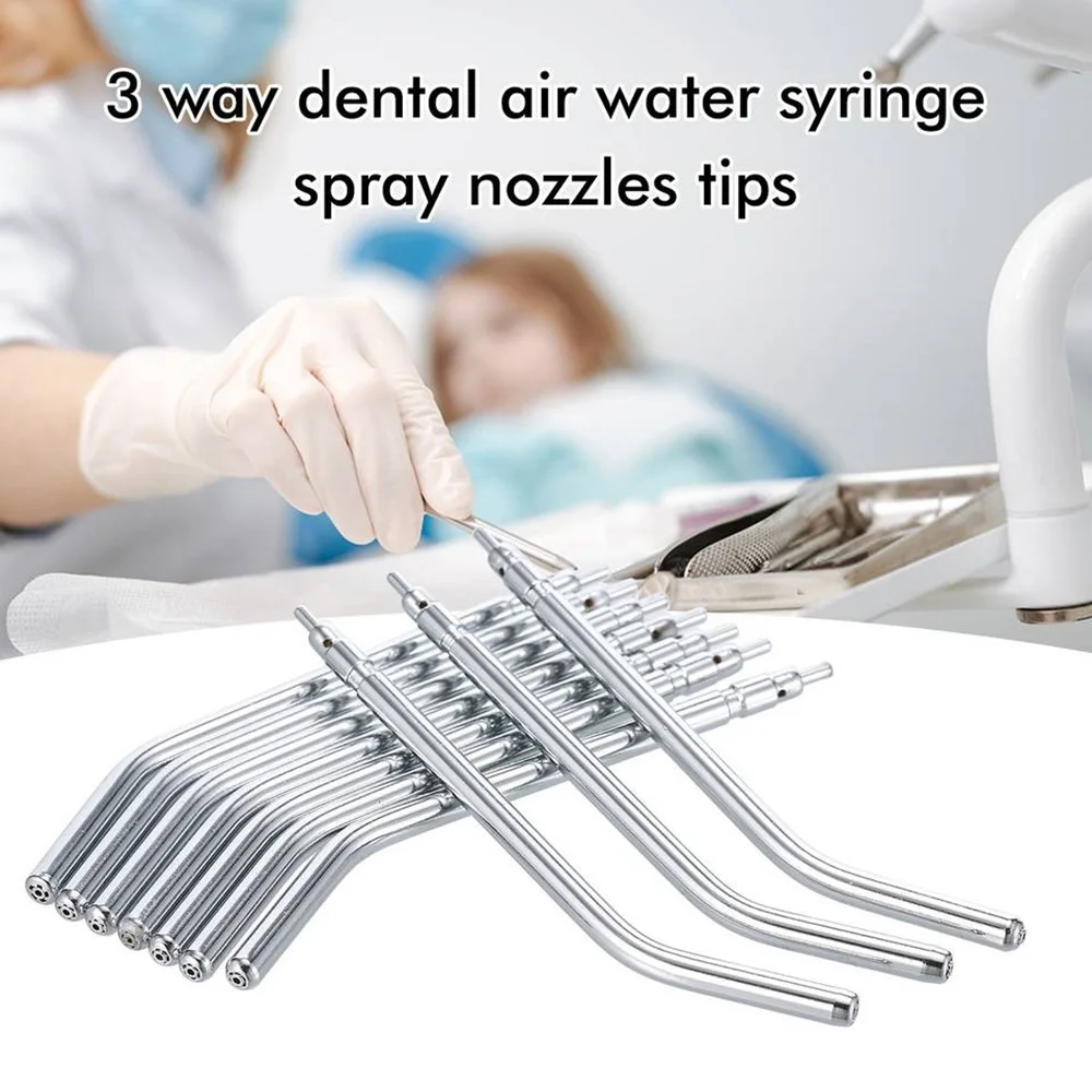 10Pcs Dental Air Water Spray Nozzle Tips for 3 Way Syringe Handpiece Dentist Chair Unit Parts Dentistry Accessories