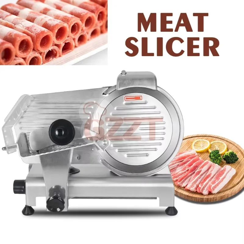 

Food Grade Stainless Steel Sausage Slicer Commercial Meat Grinder Home Use Semi-automatic Mini Meat Slicer