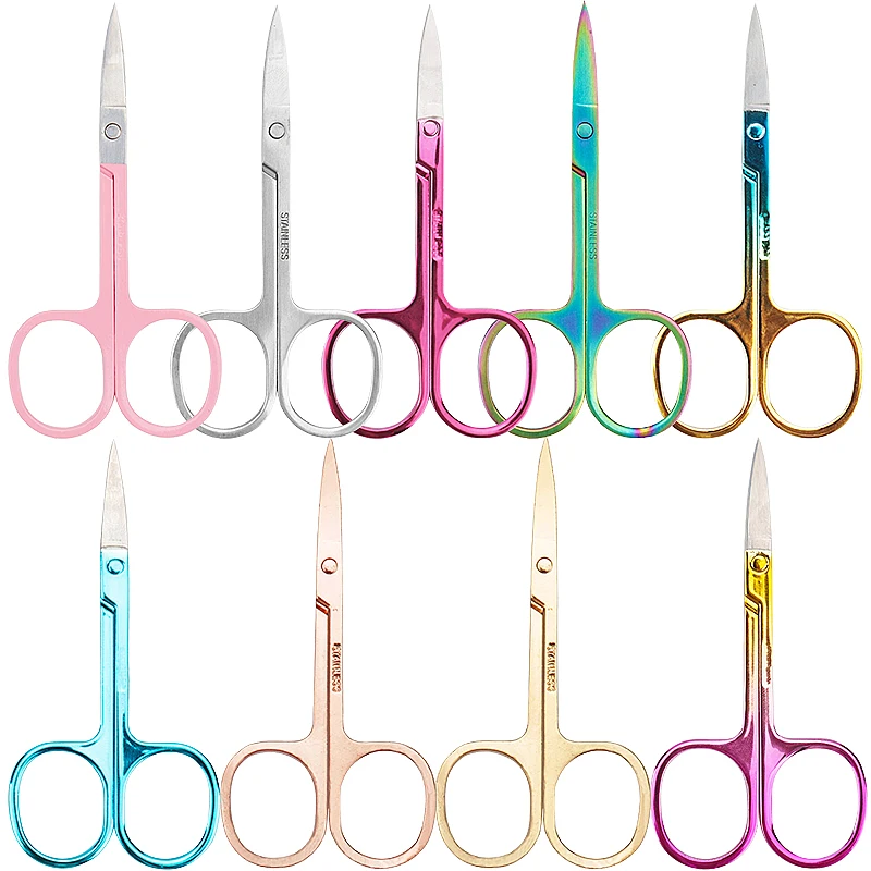 Eyebrow Scissor Makeup Eyelash Trimmer Facial Hair Remover Manicure Nail Cuticle Scissors Beauty Tools