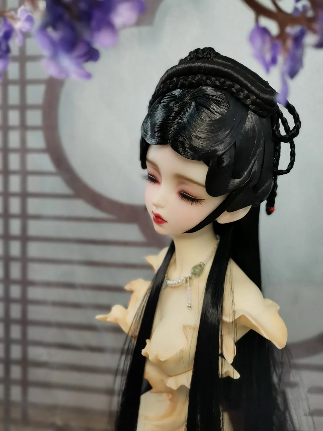 1/6 1/4 1/3 BJD Ancient Costume Wig Doll Accessories Hanfu Styling Hair Retro Wigs For BJD/SD YOSD MSD SD13 Big Girl SSDF C1661