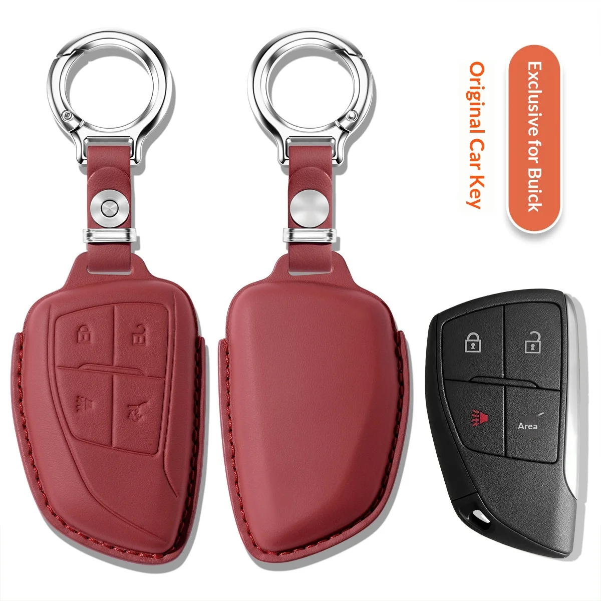 For Buick LaCrosse car key cover first-layer cowhide high-end key cover buckle interior modification