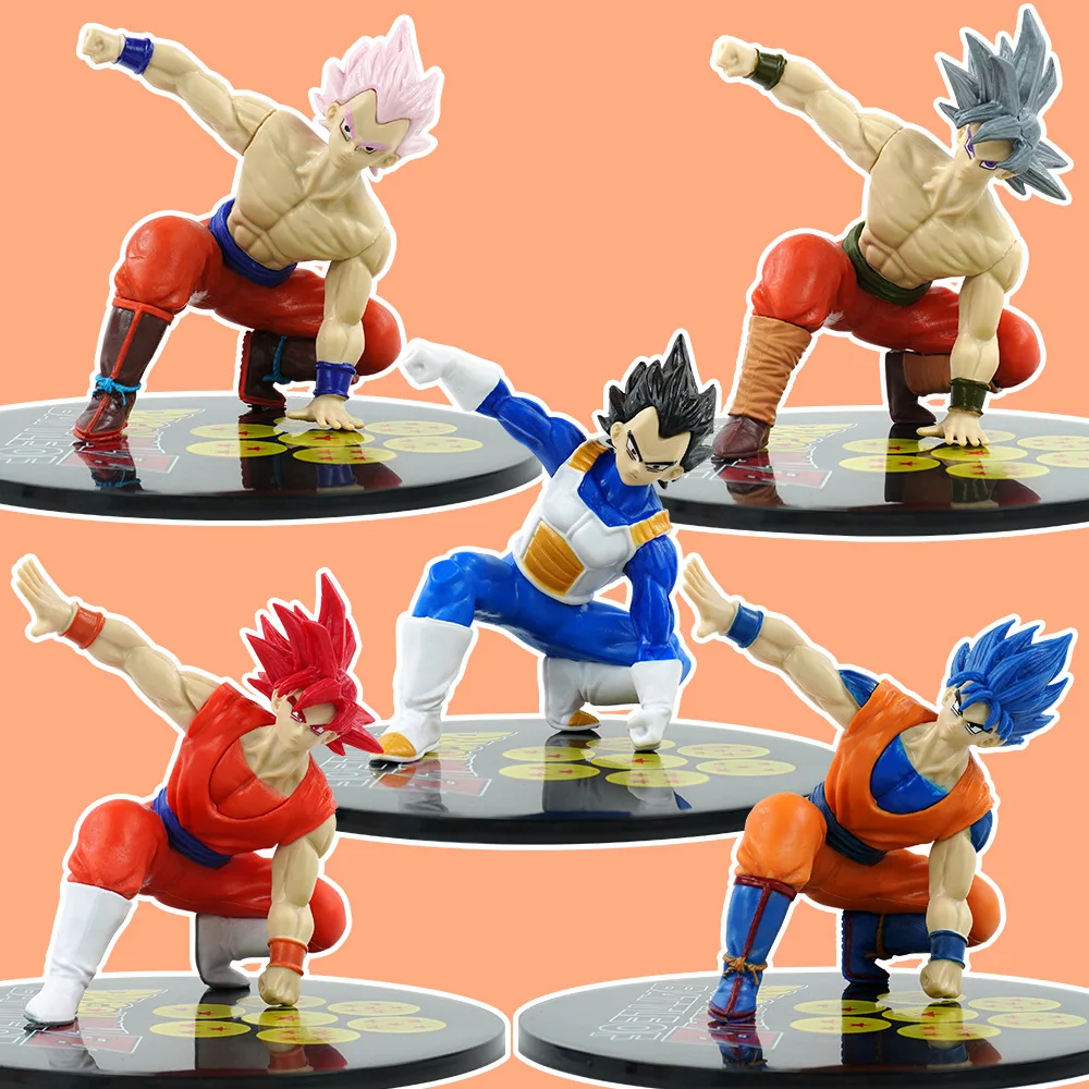 Anime Dragon Ball Figure Vegeta Son Goku Fight Figurine PVC Action Figures Collectible Model Toys for Children Gifts