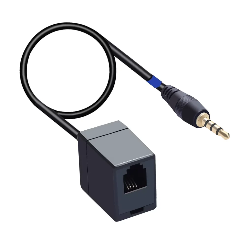 

3.5mm Plug 1/8 TRRS Male To RJ9 4P4C Female Jack Adapter Cord for Cisco Telephone IP Phone Handset Converter Extension Cable