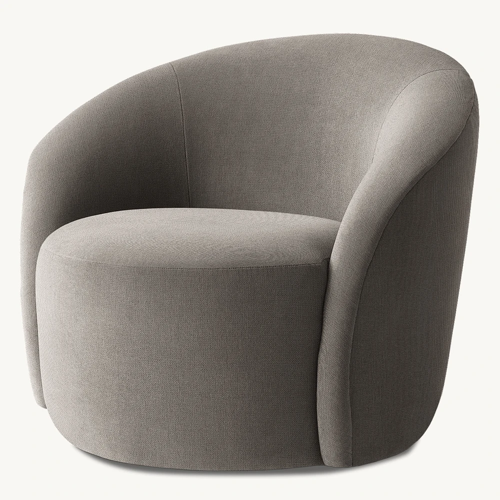 ！@American Style Minimalist Luxury Home Furniture Accent Chair Living Room Fabric Swivel Chairs for Bedroom Villa Cafe Apartment
