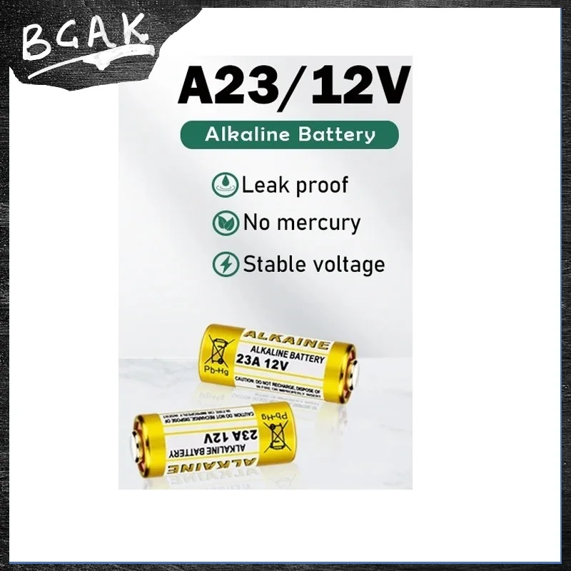 High Quality10PCS 12V BCAK Alkaline Battery A23 23A 23GA A23S E23A EL12 MN21 MS21 V23GA L1028 GP23A LRV08  Remote Control Doorbe