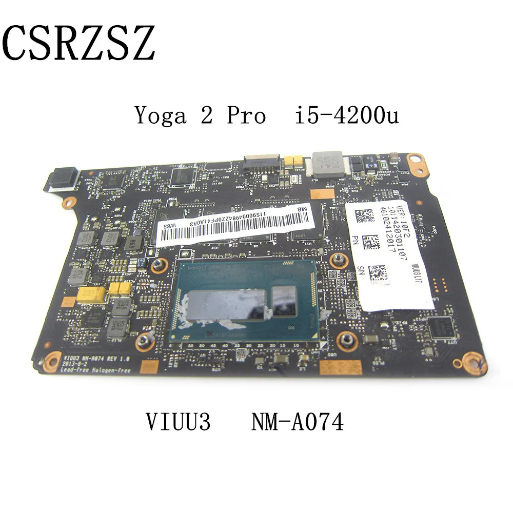 

VIUU3 NM-A074 motherboard For Lenovo Yoga 2 Pro Laptop motherboard with i5-4200u CPU Working Good