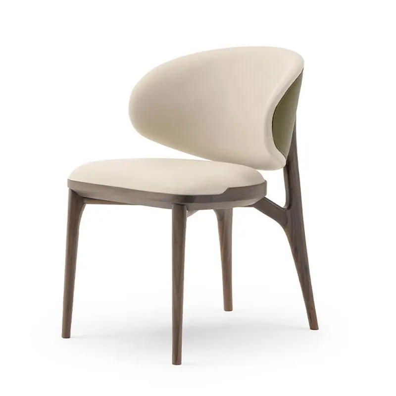 Modern simple solid wood Internet celebrity home restaurant high-end cream style designer