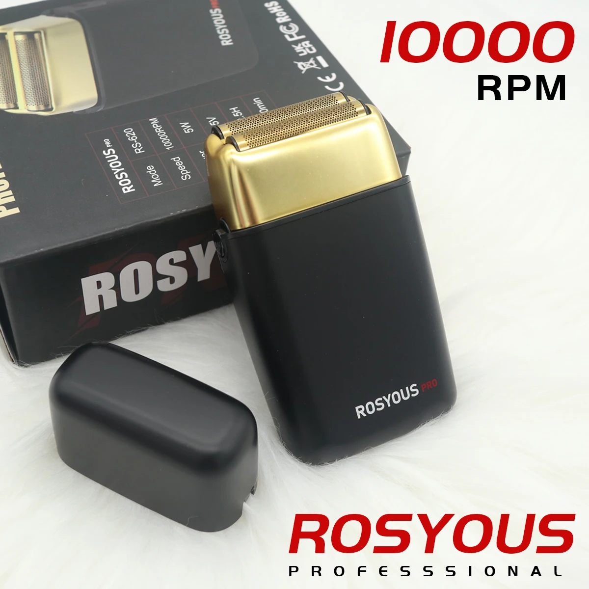 

ROSYOUS RS-620 мужской станок для бритья с двойной фольгой 10000 об/мин, беспроводной USB-интерфейс, масляная головка, профессиональная электробритва