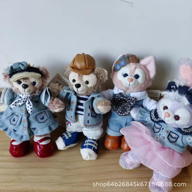 디즈니 더피 셀리메이 스텔라루 상하이 디즈니랜드 데님 컬렉션 플러시 키체인 백팩 장식 발렌타인데이 선물