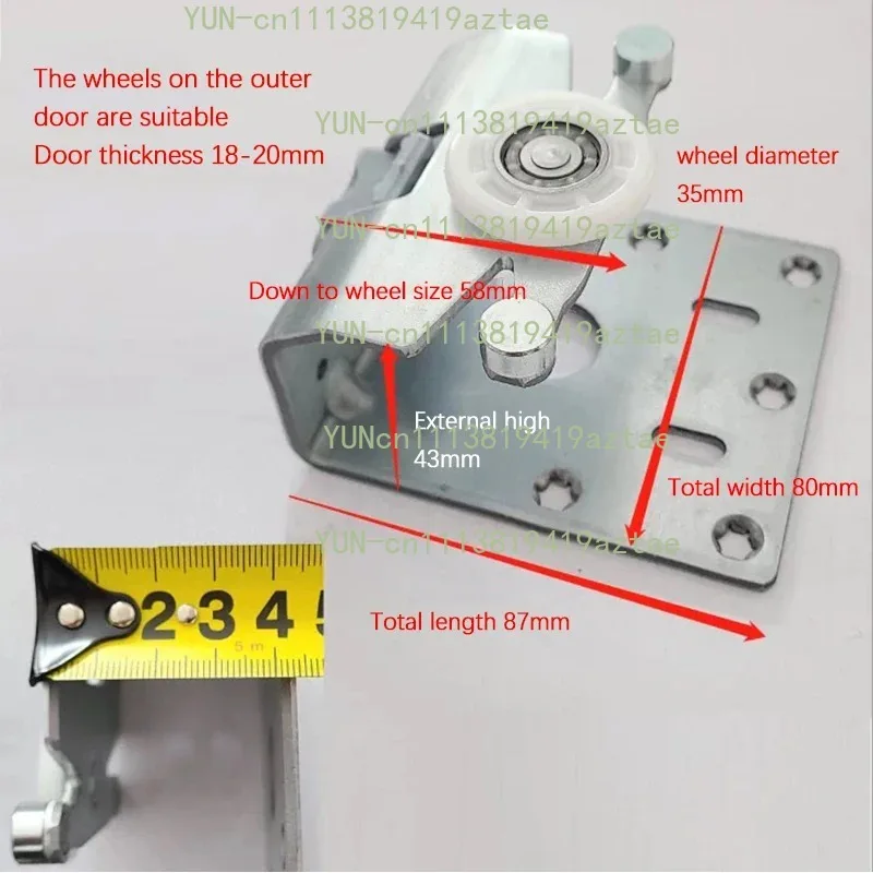 E008 Wardrobe Sliding Door Hanging Wheel External Hanging Track Pulley Replacement Accessory