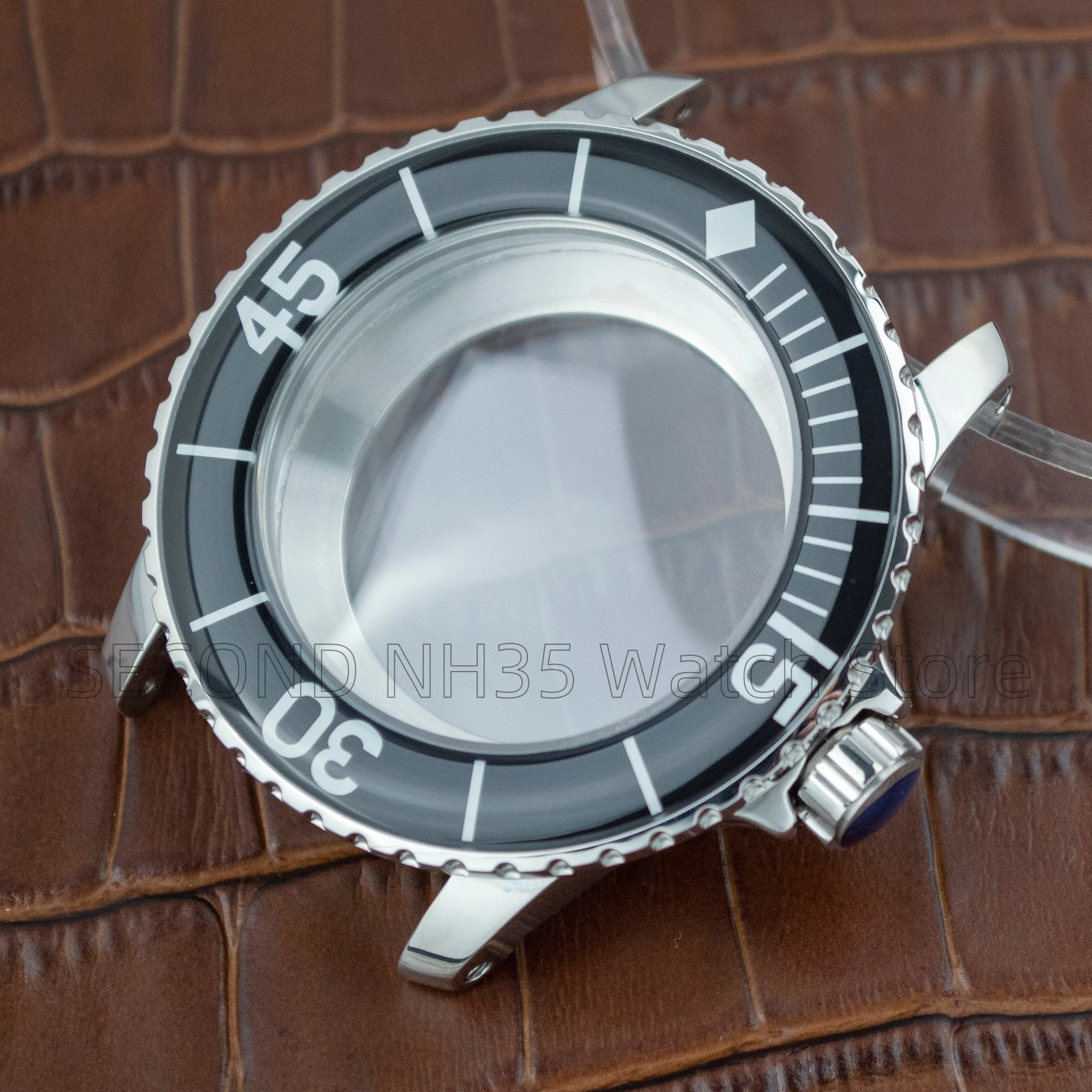 لخمس أقدام NH35 حافظة وزارة الدفاع ساعة حافظة 316L الفولاذ المقاوم للصدأ صالح NH35 حركة أداة إصلاح 10ATM مقاوم للماء اكسسوارات أجزاء