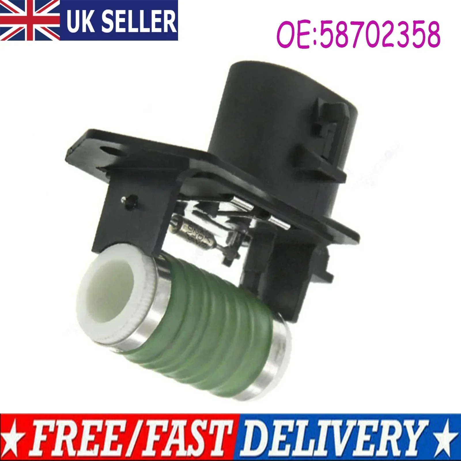 FIAT 500 500C HEATER RESISTOR 0.9 1.2 1.3 1.4 2007 ONWARDS RADIATOR FAN RELAY UK