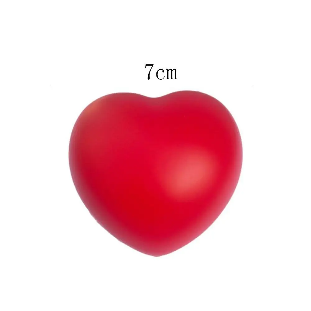 Squeeze Toys Heart Shaped Heart Stress Balls Funny Soft Anti Stress Ball 7cm PU Mini Foam Balls Proposal