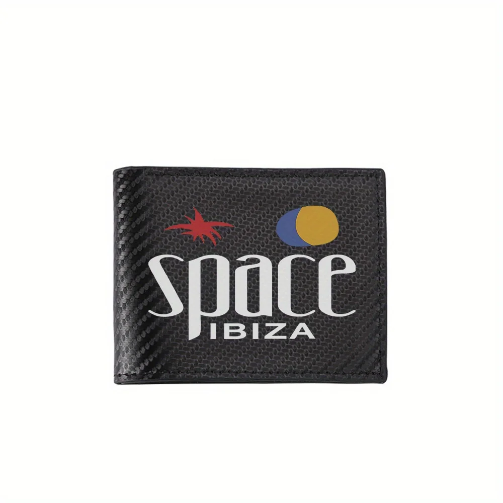 

Space,Ibizia words and abstract icons Men's Wallets Simple Business Modern Stylish Printing Design Gifts For Father Boyfriend Ch