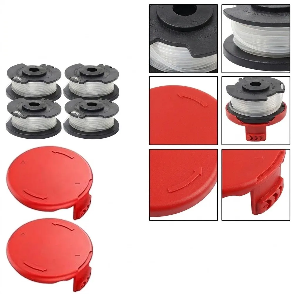 8 Pack Spools for 1828 Li and 1828 Li TC Grass Trimmer 4.9m Length 1.6mm Diameter ABS Nylon Resin Auto Feed Design
