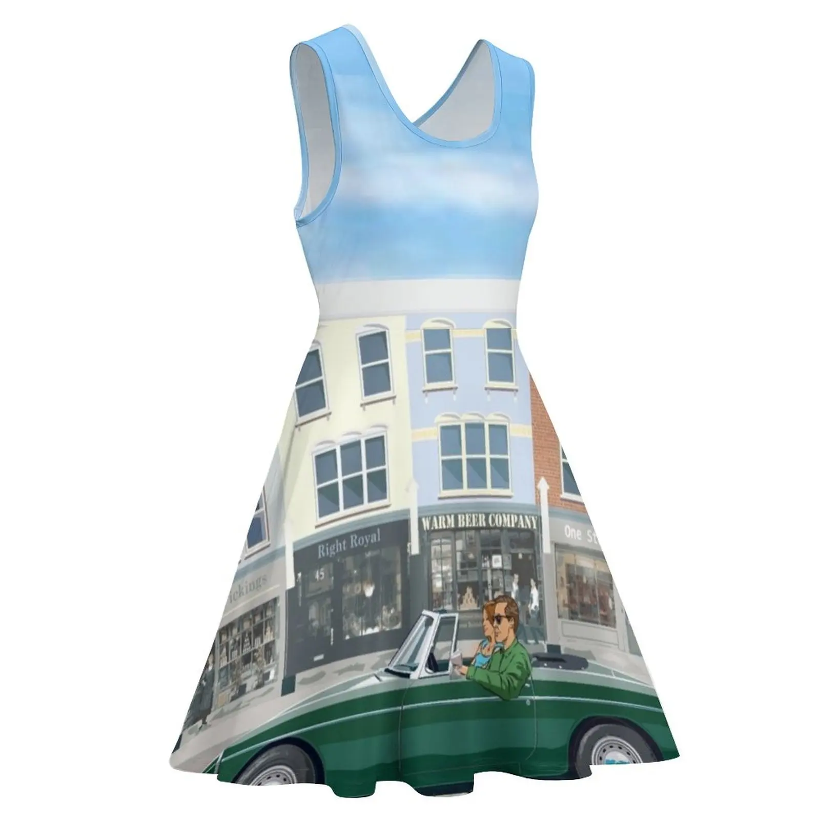 Vestido British Racing Green B Roadster com Rodas de Arame Opcionais, Vestidos Sem Mangas, Manga Comprida