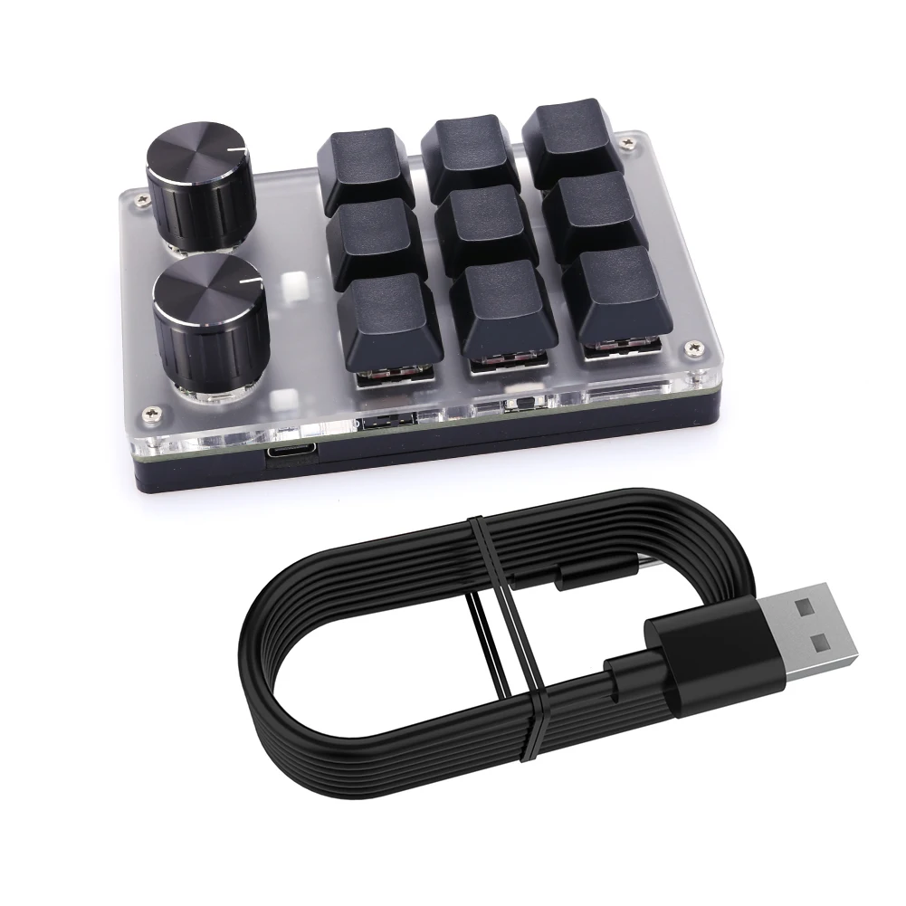 لوحة مفاتيح ألعاب فوتوشوب 9 مفتاح 2 مقبض متوافقة مع بلوتوث لاسلكي/USB نسخ لصق زر صغير مفاتيح حمراء لأجهزة الكمبيوتر المحمول ماك بوك