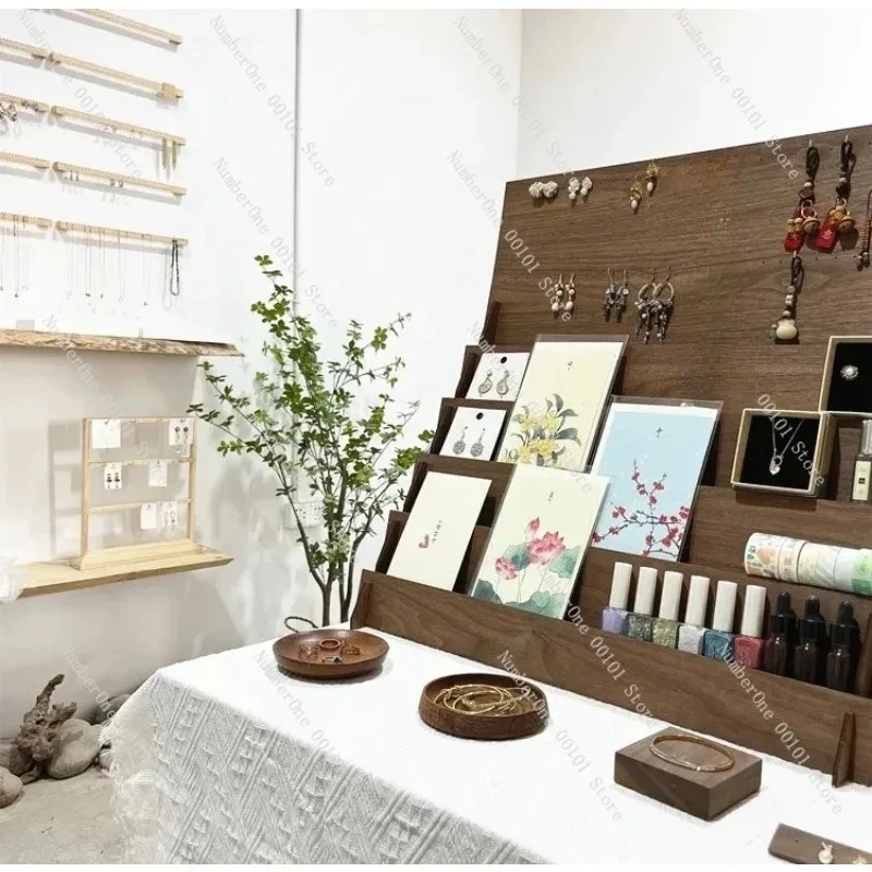 Ladder Shelf Display Stand, Doll Picture Book Cosmetics Storage, Greeting Card Case Keychain Organizer Rack