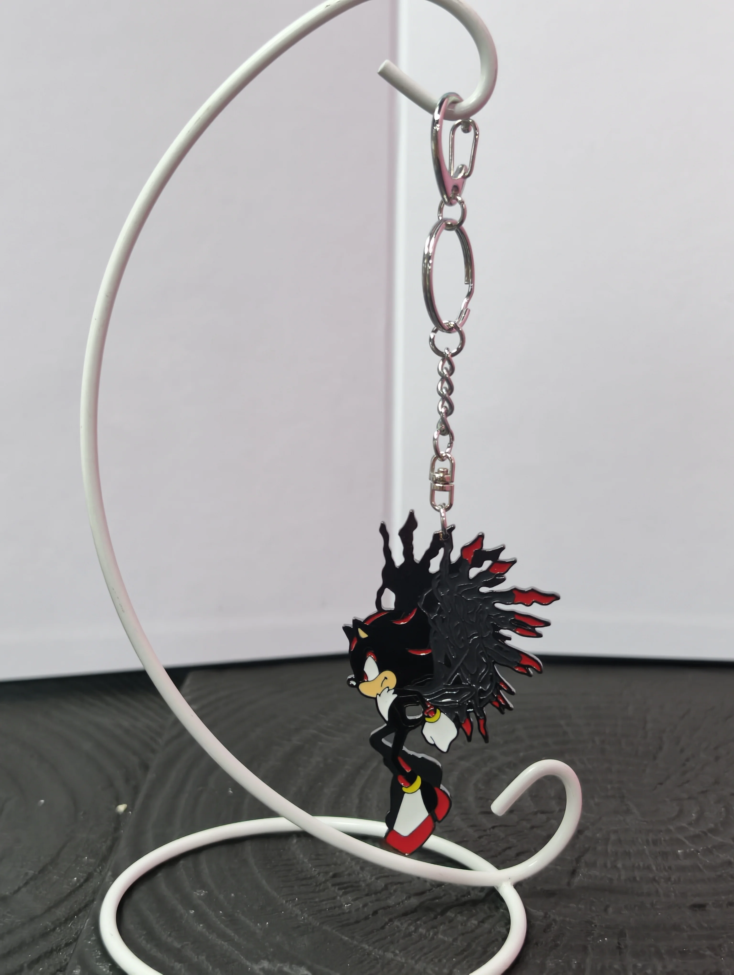 Sonic Cartoon Hedgehog Metal Enamel Bag Charm, Colorful Anime Figure Backpack Decor Doll Keychain Pendant - view 6