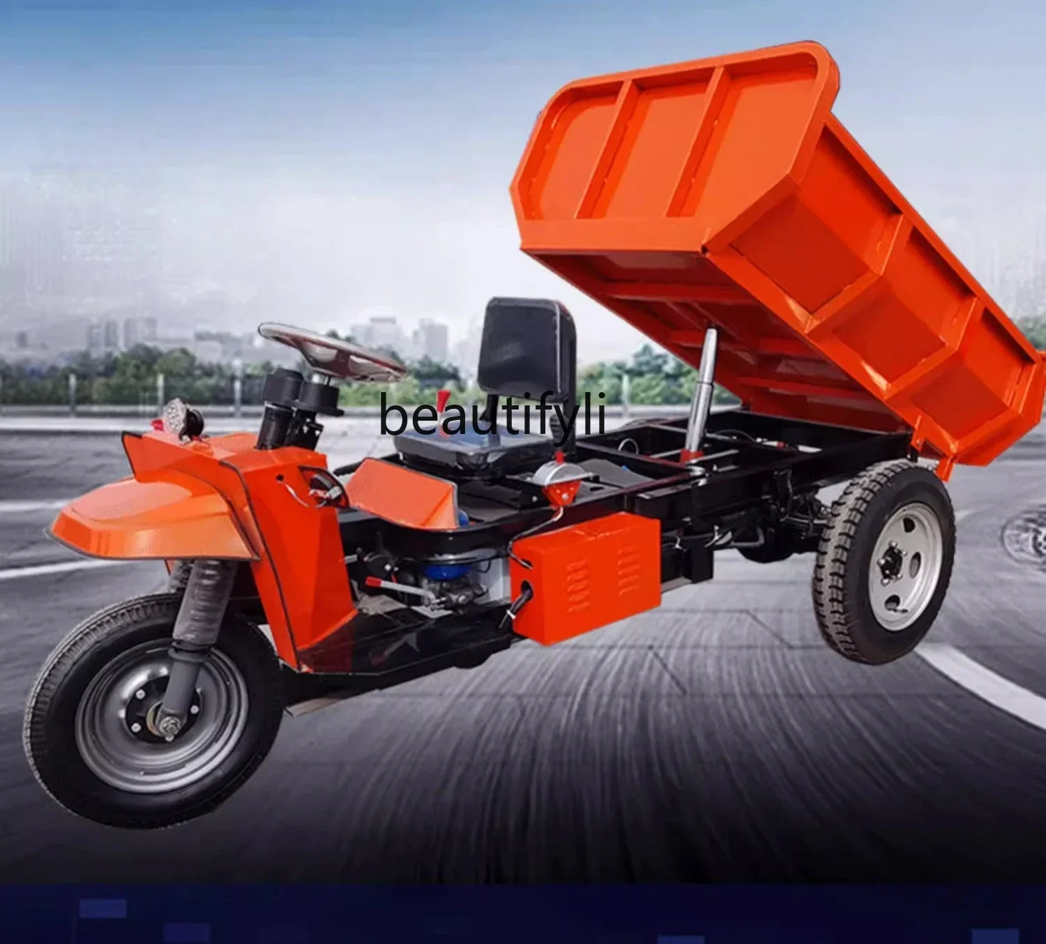 YA38 Electric tricycle pulls cargo load, weighs shock absorption, construction engineering electric vehicle 72v water battery