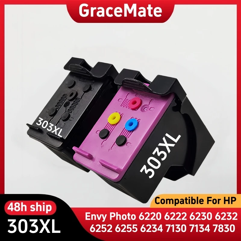 303XL Nachfüllbare Tintenpatrone Kompatibel mit HP303 HP 303 XL Envy Photo 6220 6222 6230 6232 6252 6255 6234 7130 7134 7830 Drucker