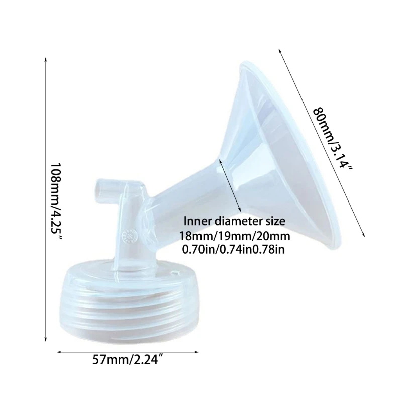 Professional Breast Pump Funnel Inserts 18mm/19mm/20mm Nipple Horn Adapter