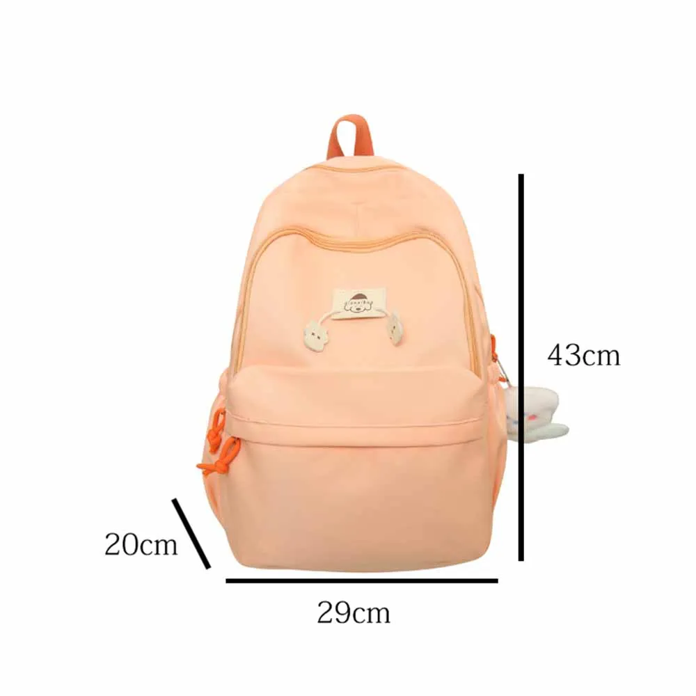 Embroidered Name College Student Solid Color Bag New Large Capacity Boys Girls Outdoor Travel Backpack Custom Any Text Gift Bag