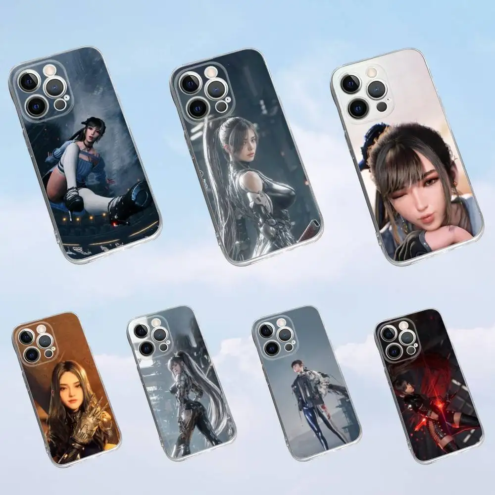 

S-Stellar B-Blade Phone Case For iPhone 16,15,14,13,12,11 Pro,Max,Plus,X,XS,XR,SE,Mini Transparent Silicone Soft