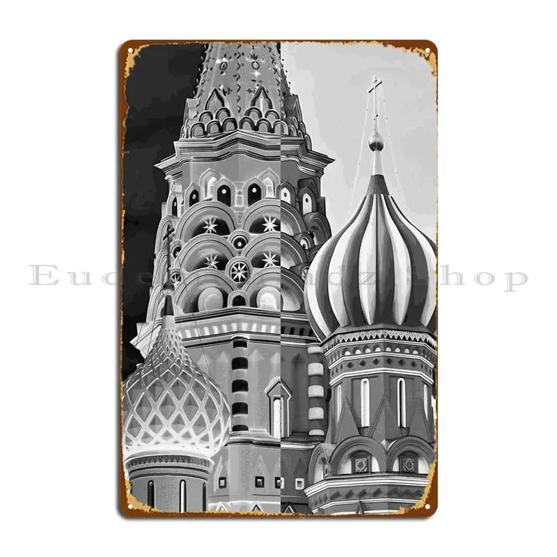 Saint Basils Cathedral Metal Plaque Living Room Plaques Create Bar Cave Mural Tin Sign Poster