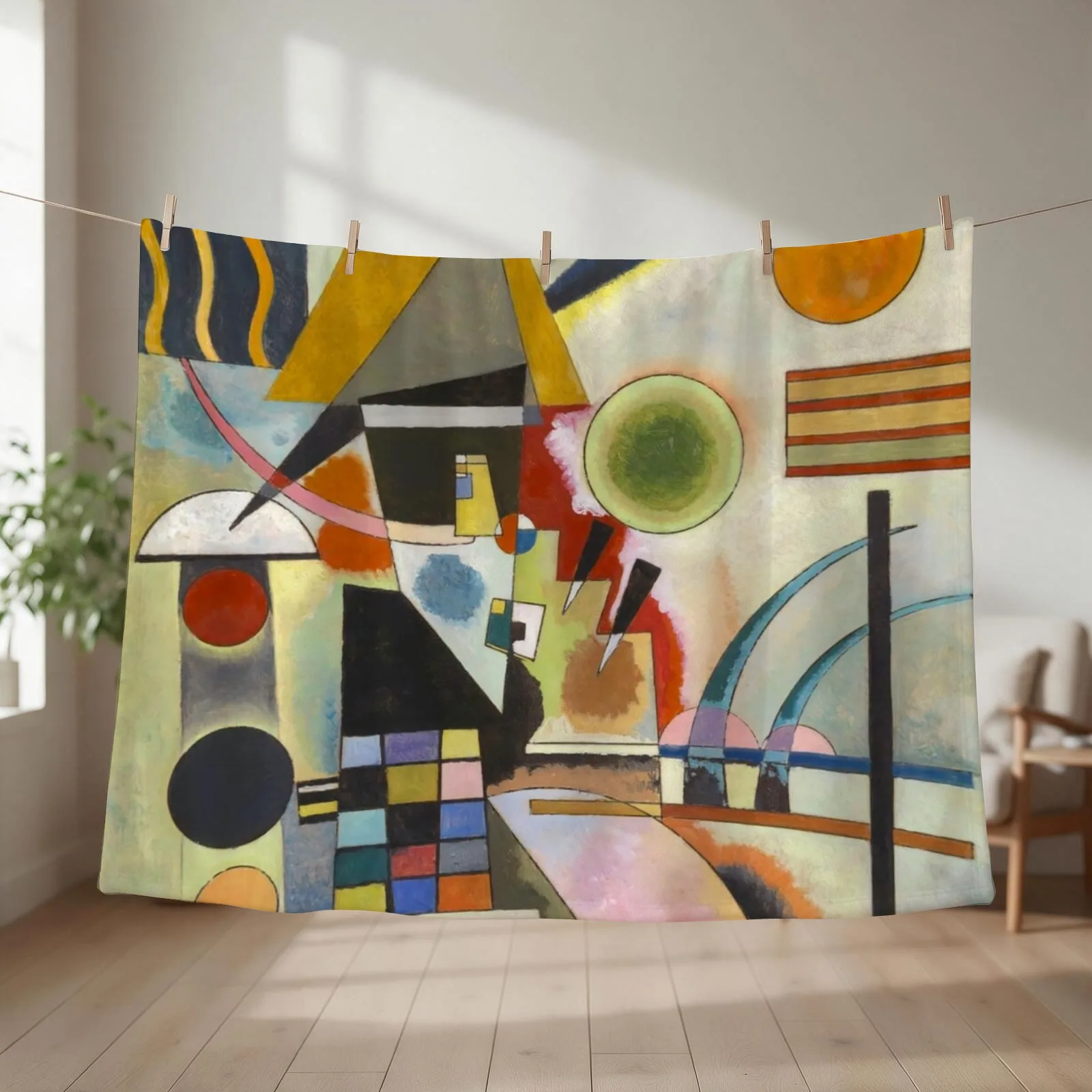 Wassily Kandinsky 4 Swinging Throw Blanket Personalized Gift Thin Fashion Sofas Baby Blankets