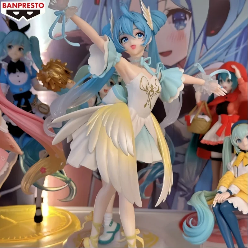 Figurine Bandai Banpresto Hatsune Miku Ewolve Classical Tuning Swan Lake, modèle d'anime de collection, décoration de bureau pour les fans d'anime