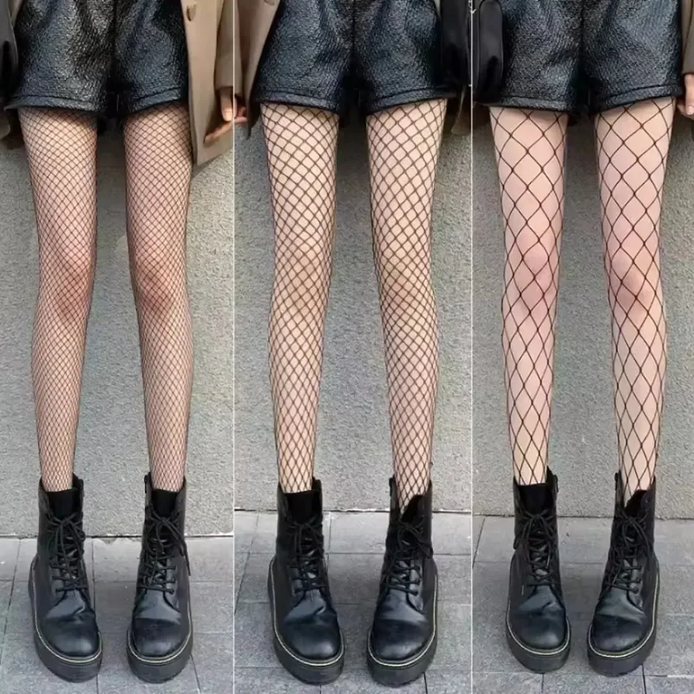 Women High Waist Fishnet Stockings Sexy Hollow‑Out Black Pantyhose Tights High Quality Lingerie for Party Daily Wear