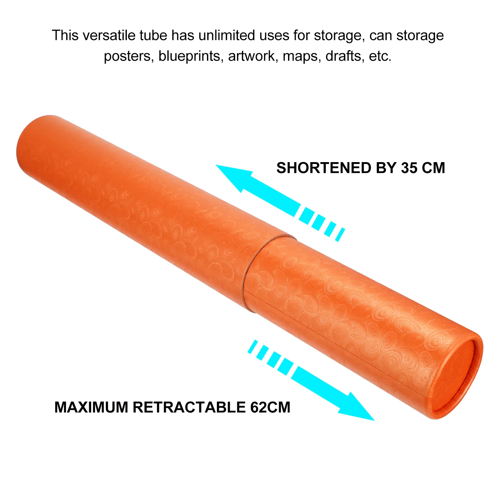 Heavy Duty Poster Tube for Rolled Paper Artwork and Maps Extendable Cylinder Container with Firm End Caps for Damage Free