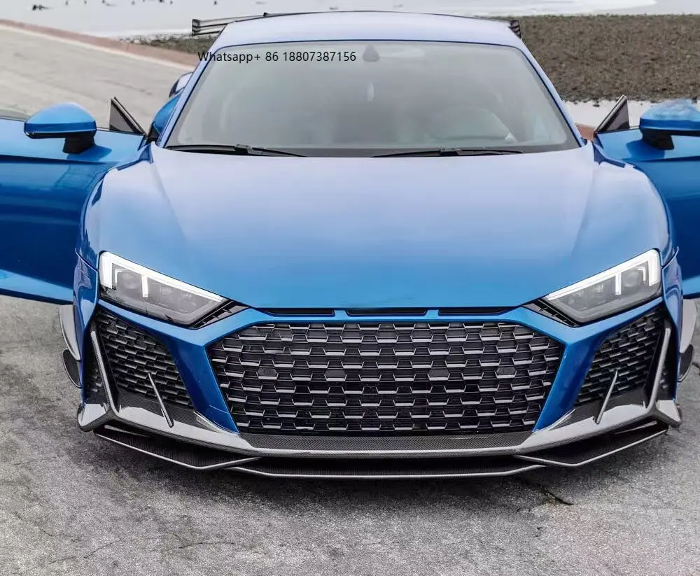 

High Quality Custom Car Mods R8 Dry Carbon Front Bumper Lip forAudi R8 V10 GT Performance Coupe 2-Door 2023 Perfect Fitment