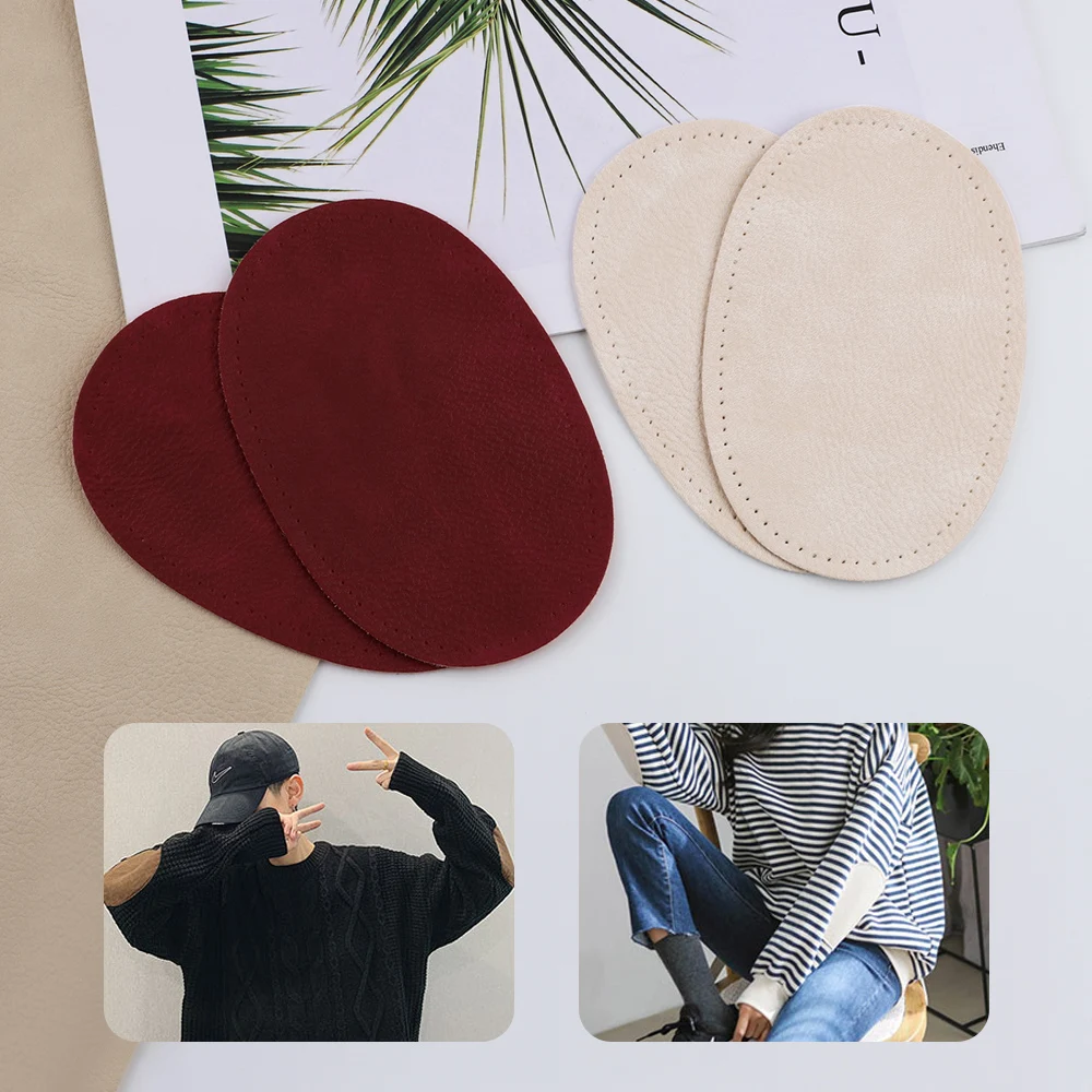 Effen Kleur Pu Leer Kleine Lychee Grain Elleboog Doek Meerdere Kleuren Opties Handgemaakte Diy Accessoires Voor Man En Vrouwen