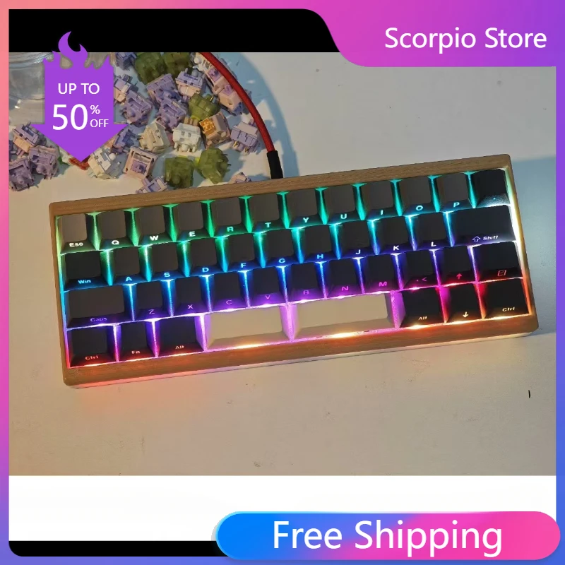 40% Wired Keyboard Kit 42 Key Mechanical Gaming Keyboard Qmk Firmware Customize Vial RGB Hot Swappable 40 Percent Keyboard Kit