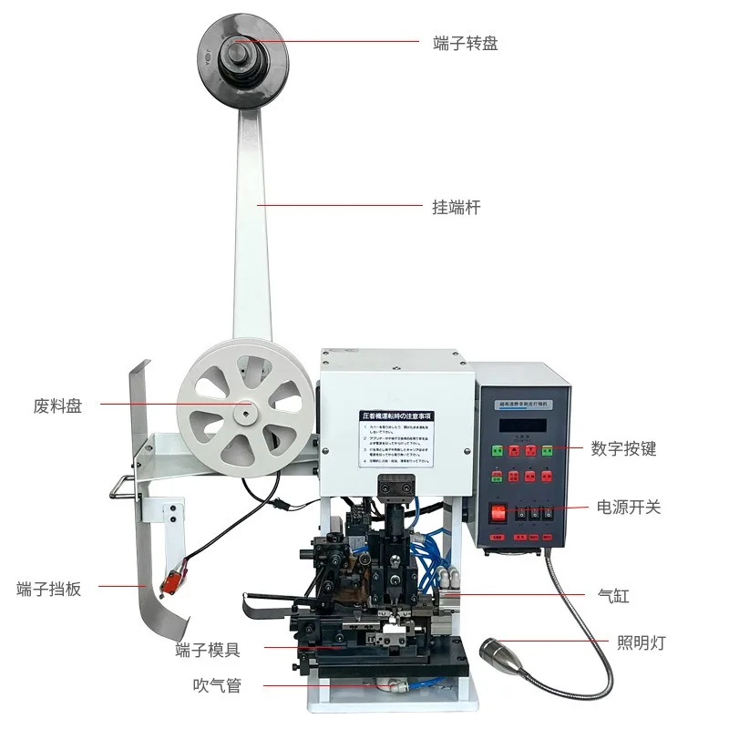 Continuous peeling with terminal machine Semi-automatic peeling and end machine Multi-core wire peeling