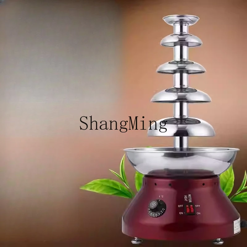 ZYY fünfschichtiger automatischer Haushalts-Sprühturm aus Schokolade, kommerzieller Hochzeitssaal, Schokoladenparty-Wasserfall